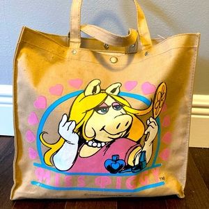 Vintage Miss Piggy Canvas Tote Bag